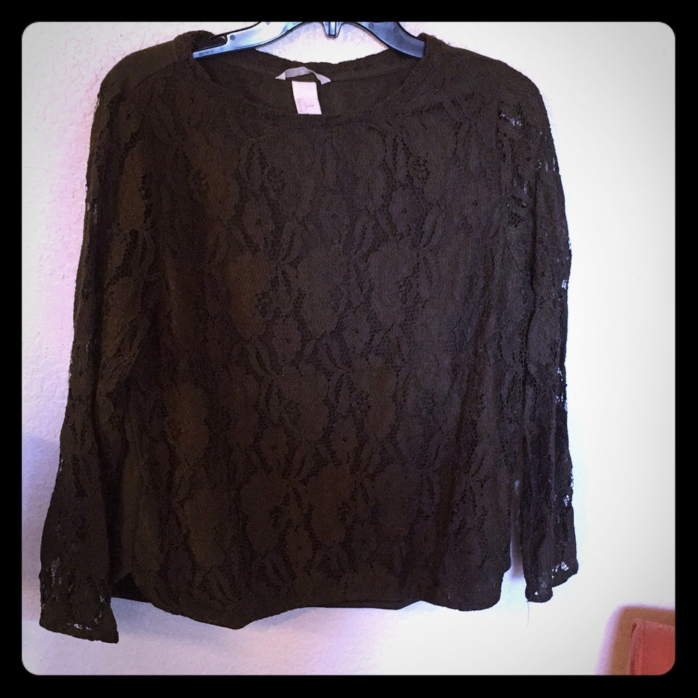 Dark green lace sweater